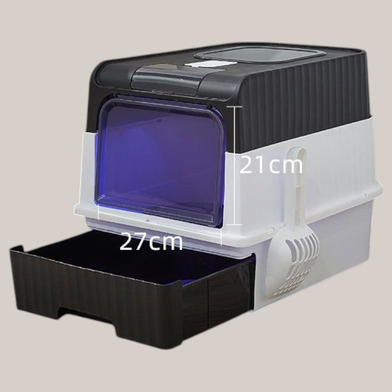 Large Closed Cat Litter Box with Anti-Splash Design