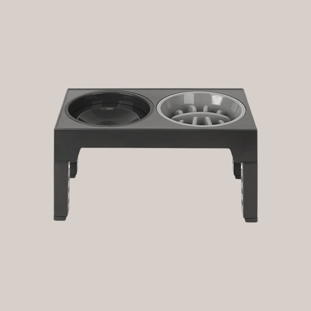 Elevated Slow Feeder Pet Bowl with Stainless Steel (2-in-1)