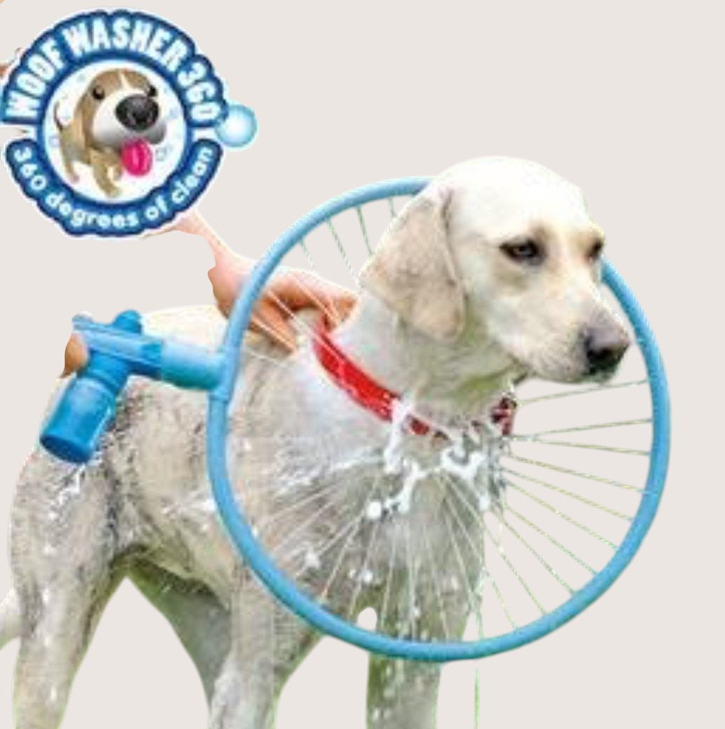 Dog Shower Bathing Ring with Circular Water Gun