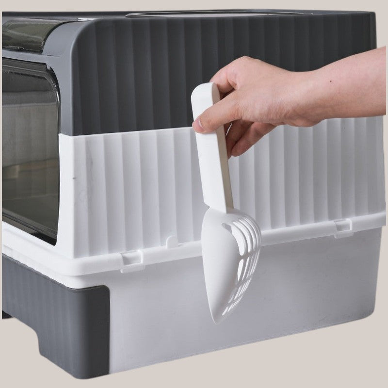 Large Closed Cat Litter Box with Anti-Splash Design