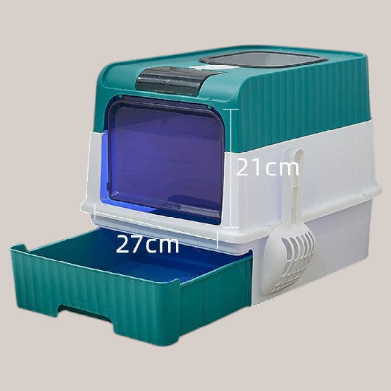Large Closed Cat Litter Box with Anti-Splash Design