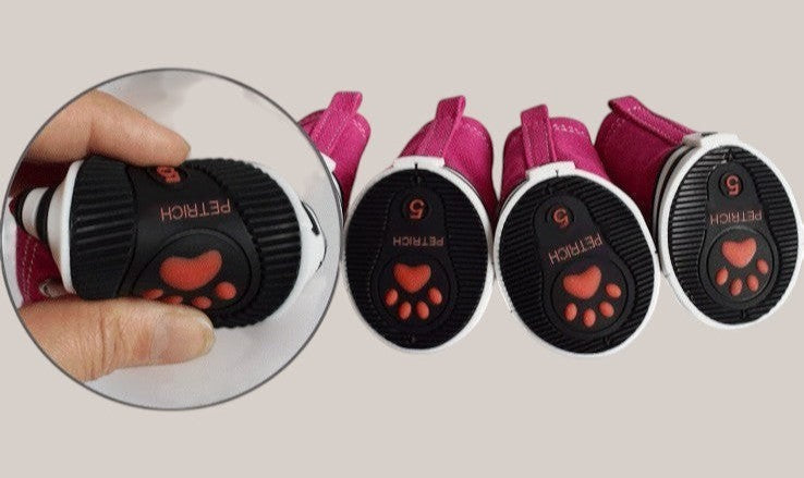 Pet Denim Canvas Shoes - Waterproof Non-Slip Dog Footwear